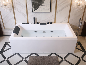 Baignoire autoportante en acrylique au design moderne, écologique, portable, pour hôtels, avec drain d'angle, marque <span class=keywords><strong>SICO</strong></span>, garantie 5 ans - Product Image 1