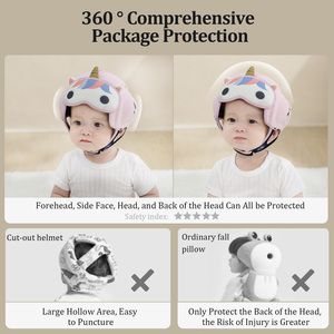 Protection de tête élastique Mambobaby 360 °   <span class=keywords><strong>Casque</strong></span> de sécurité pour bébé et casquette pour tout-petit pour la marche, réglable, respirant, protection - Product Image 5