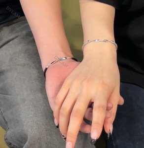 Dylam <strong>Bracelet</strong> for Men <strong>Women</strong> Lovers Couple <strong>Magnetic</strong> Sterling Silver Jewelry Designer <strong>Bracelets</strong> Bangles Trendy Trendy Gold Chain - Product Image 5
