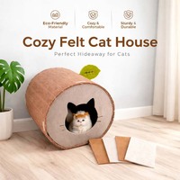 Eco-vriendelijke luxe kattenhol moderne pluche dierenbedden stijlvol duurzaam slaapplaats voor katten kleine honden