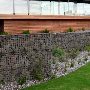 Gabbione in Rete Metallica Saldata Zincata, Cesto <span class=keywords><strong>Gabion</strong></span>, Muro di Contenimento in Gabioni per Paesaggistica e Decorazione del Giardino - Product Image 5
