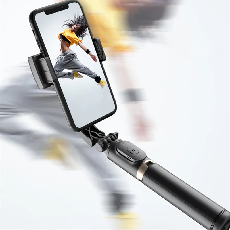 Sturdy Aluminum Alloy Rod Selfie Stick 360 Rotation With Gimbal Stabilizer Retractable Wireless Cell Phone Selfie Stick Tripod