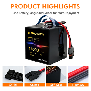 HHPOWER 22.2V 66.6v <span class=keywords><strong>6S</strong></span> 12S 18S 16000mah Drone <span class=keywords><strong>22000mah</strong></span> 23000 24000mah Drone için 40000mah yarı katı hal Lipo İha pil - Product Image 3
