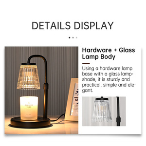Lampe chauffante électrique moderne avec minuterie variateur AU UK Plug Base en marbre fondoir à cire pour bougies en pot parfumé - Product Image 2