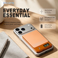 Batería Externa Magnética de 5000mAh, Ultrafina, Carga Rápida de 20W, de Aleación de Aluminio, Inalámbrica y Portátil para Teléfonos Inteligentes, Venta al Por Mayor