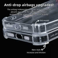 Bling Thick Anti Yellow Shock Bumper TPU Transparente Clear Back Cover Shell Accesorio móvil Funda para teléfono celular para iPhone Samsung