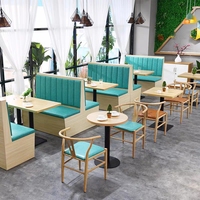 Ensemble table et chaises de salle à manger avec cadre en bois au design moderne, pour restaurant, cantine, meubles neufs