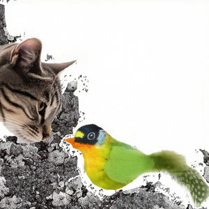 ZMaker 2025 Flappy Chase Jouet à mâcher automatique avec ailes qui battent et son de chant d'oiseau Polyester et plumes de poulet pour chats - Product Image 3