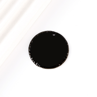 Ywyougang 4 Kleuren Ronde Gegolfde Rand Charm, RVS Gepersonaliseerde Gegraveerde Blanko Label voor DIY Ketting Handwerk