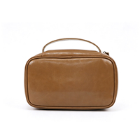 Sacs cosmétiques pour femmes en cuir véritable de luxe avec logo personnalisé, sac à main pour le maquillage, pour les voyages quotidiens, organisateur de produits de beauté et de rouge à lèvres