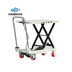 HangCha 300kg CE aprobado compacto semieléctrico tijeras mesa elevadora móvil <span class=keywords><strong>Mini</strong></span> plataforma hidráulica para operaciones comerciales - Product Image 3