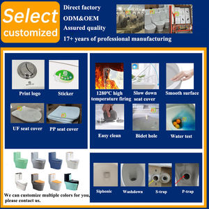 豪华洁具金线抽水马桶黑色陶瓷马桶来样定做浴室陶瓷圆形一体马桶马桶 - Product Image 6