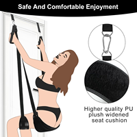 Kit de Balançoire de Porte BDSM pour Couples avec Bandeau, Sangle de Balançoire Ajustable et Poignées pour Positions Intimes, Jeu pour Adultes