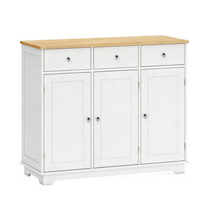 <span class=keywords><strong>Buffet</strong></span> <span class=keywords><strong>de</strong></span> salle à manger moderne en bois avec rangement, étagères réglables, 3 tiroirs, 3 portes - Meuble <span class=keywords><strong>de</strong></span> cuisine multifonctionnel - Product Image 5