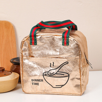 Sac à lunch isotherme en papier kraft lavable, sac à bento thermique en aluminium, sac fourre-tout imperméable, écologique, réutilisable, vente en gros pour l'école