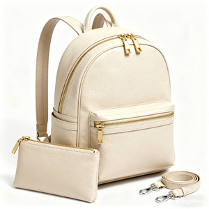 Nhà Sản Xuất Thời Trang Chất Lượng Cao Bé Tã Túi Ba Lô Thiết Lập Thân Thiện Với Môi PU Da Lớn Mẹ Túi Ba Lô - Product Image 5