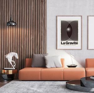 Zones de détente pour la maison et le bureau Panneaux muraux en bois à lamelles acoustiques de taille standard - Product Image 2