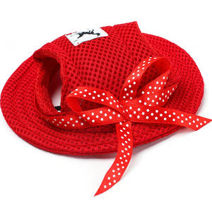 Para TAILUP Round Brim <span class=keywords><strong>Pet</strong></span> <span class=keywords><strong>Cap</strong></span> Visor Hat Impresso Pano Sun <span class=keywords><strong>Cap</strong></span> com Orelha Furos para Cães Pequenos - Product Image 3