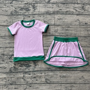 Pre-ordenar GSD3675 <span class=keywords><strong>Ropa</strong></span> de Algodón al por Mayor para Mujer Adulta, Camisa <span class=keywords><strong>Morada</strong></span> de Manga Corta, Falda y Pantalones Cortos, Conjunto de <span class=keywords><strong>Ropa</strong></span> Femenina - Product Image 4