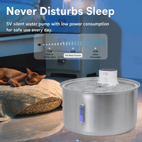 Fontaine à eau sans fil extra-large 11L en acier inoxydable 304 pour plusieurs animaux domestiques, rechargeable par USB, à induction, vente en gros OEM