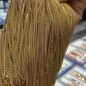 สร้อยคอทองคำแท้ 14k แบบโซ่คิวบัน หนา 1.3 มม. ยาว 2.1 มม. ยี่ห้อ Xinfly รุ่น Luxury Solid สำหรับผู้ชายและผู้หญิง ปรับขนาดได้ เหมาะสำหรับเป็นของขวัญแต่งงานหรือหมั้น - Product Image 2