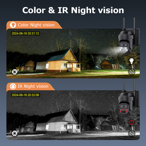 กล้องวงจรปิดรักษาความปลอดภัยกลางแจ้ง 3MP พลังงานแสงอาทิตย์ พร้อมระบบตรวจจับความเคลื่อนไหว PIR มองเห็นในเวลากลางคืน มาตรฐานกันน้ำ IP65 หมุนได้ PTZ แบตเตอรี่ในตัว - Product Image 4