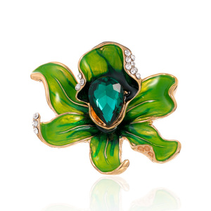 Broche de Peônia Esmaltado Branco elegante colorido Broches de Peônia Comuns Pinos Acessórios de Roupas para Senhoras - Product Image 3