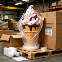 Harsen handgemaakte handgeschilderde cartoon sculptuur op maat gemaakte onregelmatige vorm commerciële buiten decoratie ornament