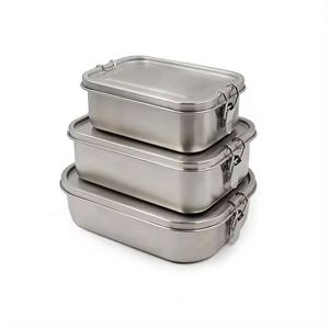 Insulated Biodegradable Tiffin <b>Box</b> Leakproof Camping Food Storage Container with Stainless Steel <b>Lunch</b> <b>Box</b> - Product Image 2