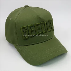 Cappellini sportivi di alta qualità 3D ricamo cappelli verdi da uomo berretto da baseball personalizzato con cornice snapback cappello da baseball con logo