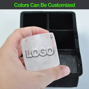 Cubo de gelo portátil personalizado de fácil liberação moldes bandejas box maker silicone reutilizável cubo de gelo moldes