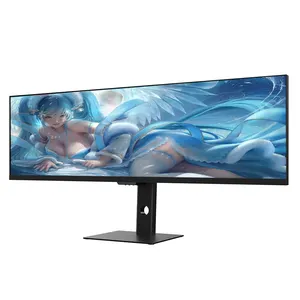 43 inch WQHD gaming monitor supper wide screen 32:9 designing stocks market wall mount monitor