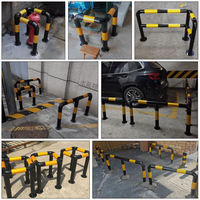 Barrière de sécurité industrielle anti-impact robuste en forme de U pour parking, poteau de protection en acier au carbone