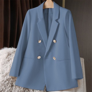<span class=keywords><strong>Blazer</strong></span> de Moda para Mujer de Oficina Top de Primavera y Otoño Manga Larga con Botones Chaqueta Sólida Gran Venta en Oriente Medio <span class=keywords><strong>Blazer</strong></span> Formal Entallado para Dama - Product Image 2