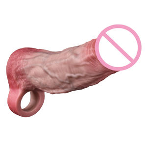 ORALSX Männliche Ejakulation Enhancer Realistische Penis Extender Schwanz ärmel Penis aufsatz Silikon Kondom Sex Enhancer Kondom - Product Image 5