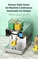 Machine à glace pilée commerciale pour petites entreprises, production en 3 secondes, formes variées, saveurs mélangées, machine à flocons de glace et à crème glacée