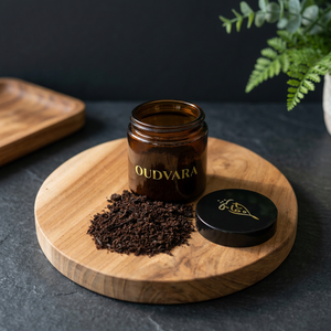 Oudvara Bukhur 60g, una mezcla de incienso auténtica y rica en aromas, elaborada para los rituales tradicionales de quemar bakhoor. - Product Image 3