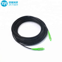 Precon kabel serat optik, kawat Patch kabel Drop serat optik Ftth Mode tunggal G657A Simplex SC UPC APC 1 2 Core dalam ruangan luar ruangan