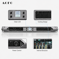 Amplificateur de puissance audio numérique professionnel 4 canaux 2500W SiC haute résolution 8 Ohm XLR pour caissons de basses et enceintes PA