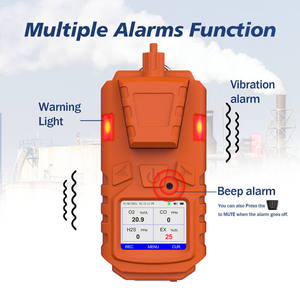 Détecteur de gaz portable 4 en 1, moniteur de 4 gaz pour la détection de fuites de gaz H2S, CO, O2, gaz combustibles - Product Image 4