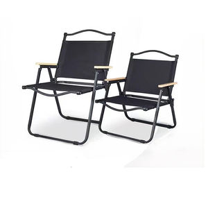 Silla de jardín para patio exterior de diseño moderno, silla de picnic plegable portátil con tela Oxford y madera maciza para acampar - Product Image 1