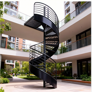 Scala a Chiocciola Moderna Design di <span class=keywords><strong>Scale</strong></span> Curve <span class=keywords><strong>Scale</strong></span> in <span class=keywords><strong>Alluminio</strong></span> Scala a Chiocciola Usata <span class=keywords><strong>Scale</strong></span> Moderne Progettazione di <span class=keywords><strong>Scale</strong></span> da Esterno - Product Image 3