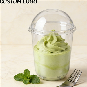 Gobelets à dessert jetables en plastique rigide transparent avec logo estampé pour pot à dessert sucré - Product Image 3