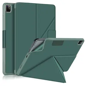 Two angle view foldable PU Leather Shockproof Case Smart Cover for Apple iPad Pro Mini Air series