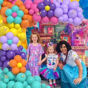 Kit d'arche de guirlande de ballons <span class=keywords><strong>Encanto</strong></span>, ballons de fête d'anniversaire <span class=keywords><strong>Encanto</strong></span>, guirlande de ballons, maison magique, décoration de fête sur le thème de Mirabel - Product Image 5