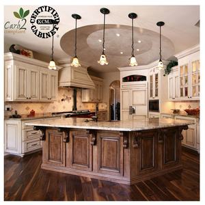 Knock Down sağlam ahşap mobilya Modern özel İtalyan mutfak dolabı ahşap kapılar - Product Image 1