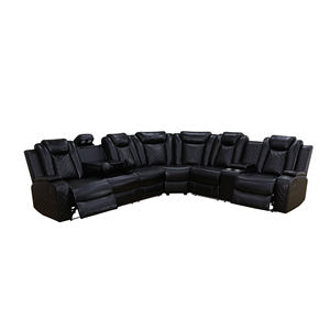 Moderne Wohnlandschaft aus Echtleder in L-Form mit Stauraum für das Luxus-Wohnzimmer - Product Image 4