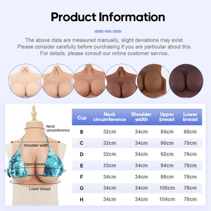 OEM/ODM Faux Sein Monobloc en Silicone à Col Haut, Doux, Taille B-Z, Style Sexy pour Travesti et <span class=keywords><strong>Transgenre</strong></span> - Product Image 3