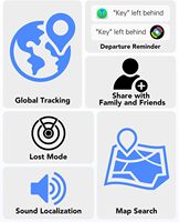 Localizador de Doble Sistema, Compatible con Apple Find My y Google Find Hub, Localiza tus Objetos en Cualquier Momento.