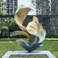 Statue décorative abstraite en acier inoxydable sur mesure de qualité supérieure, peinture couleur, sculpture abstraite extérieure en acier inoxydable de haute qualité